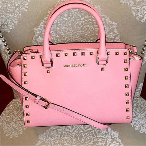 MICHAEL Michael Kors Selma Medium Satchel (Pale Pink)